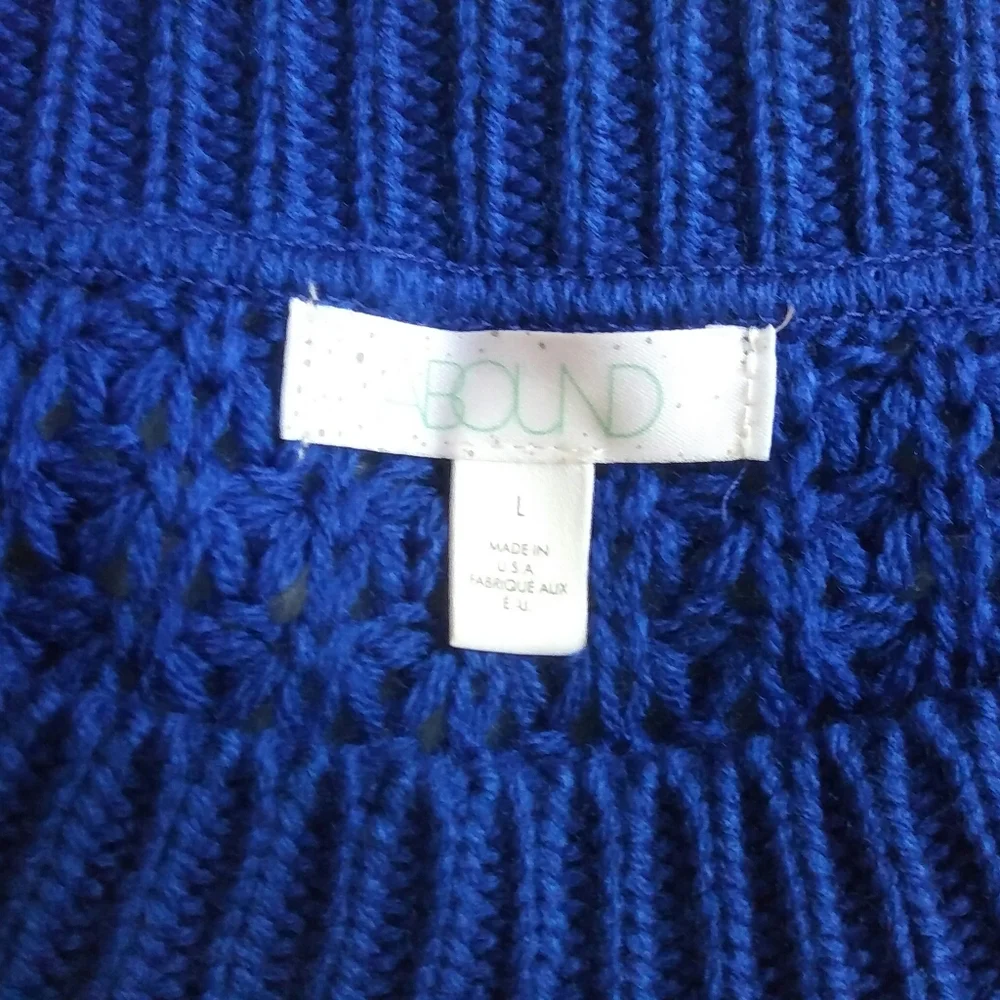 Abound Textured Blouson Sleeve Sweater Size L - Picture 7 of 8